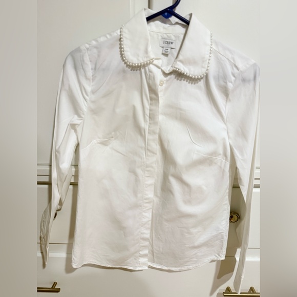 J. Crew Tops - J. Crew Shirt with Pearl Collar